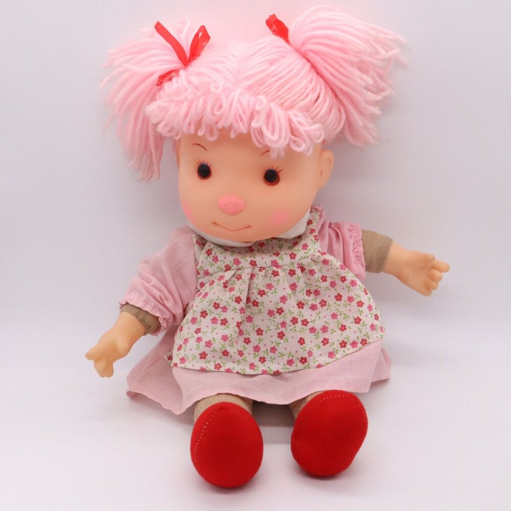 Vtg 80s Set of 2 Komey Komfy Kid Girl & Boy Ice Cream Dolls Yarn Hair - Picture 2 of 16